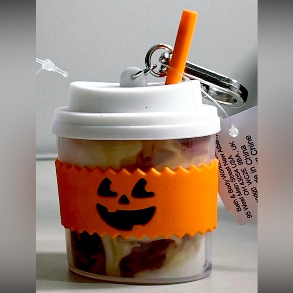 Bath & Body Works Halloween PocketBac Holder Pumpkin Latte Cup NWT